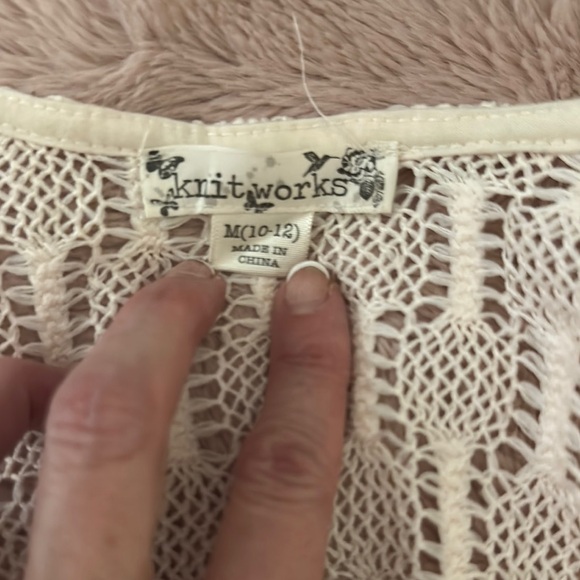Knitworks Cream Lace Robe Intimates - Picture 3 of 3